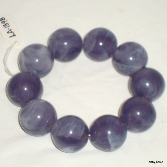 LAVENDAR LIGHT PURPLE BEAD BRACELET STRETCH Abby Essie