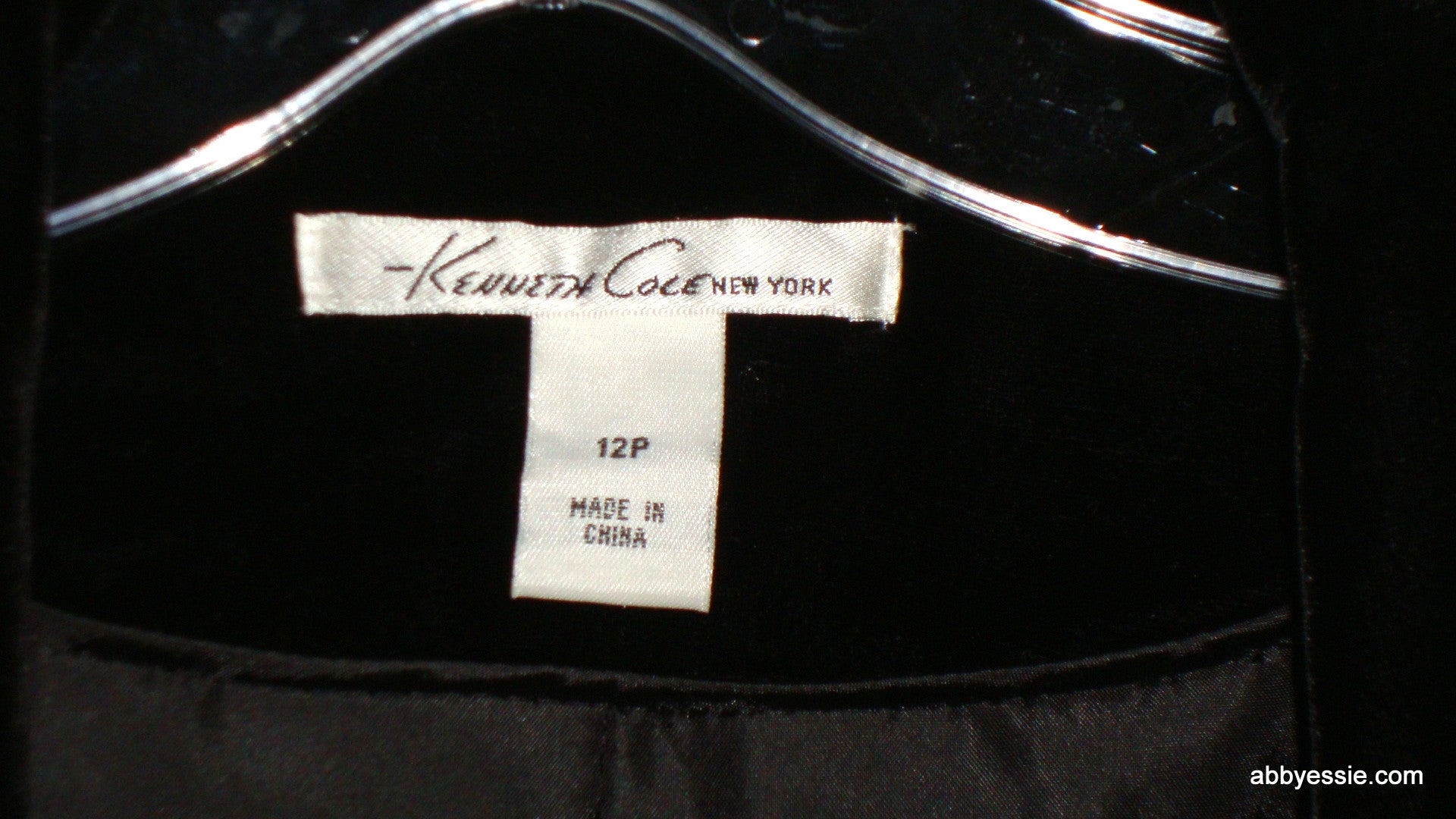KENNETH COLE Black Velvet Career Goth Victorian Blazer Large Abby Essie