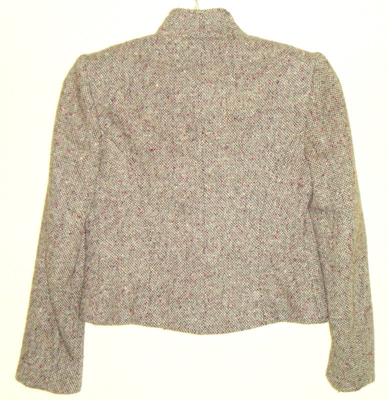 Vtg The Villager Petites Classic Brown Wool Tweed Riding Blazer