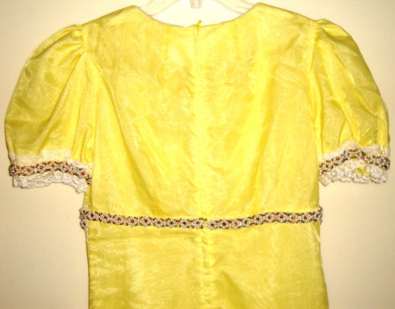 Vintage 70s Yellow Sheer Game Of Thrones Fairy Goth Gown Abby Essie