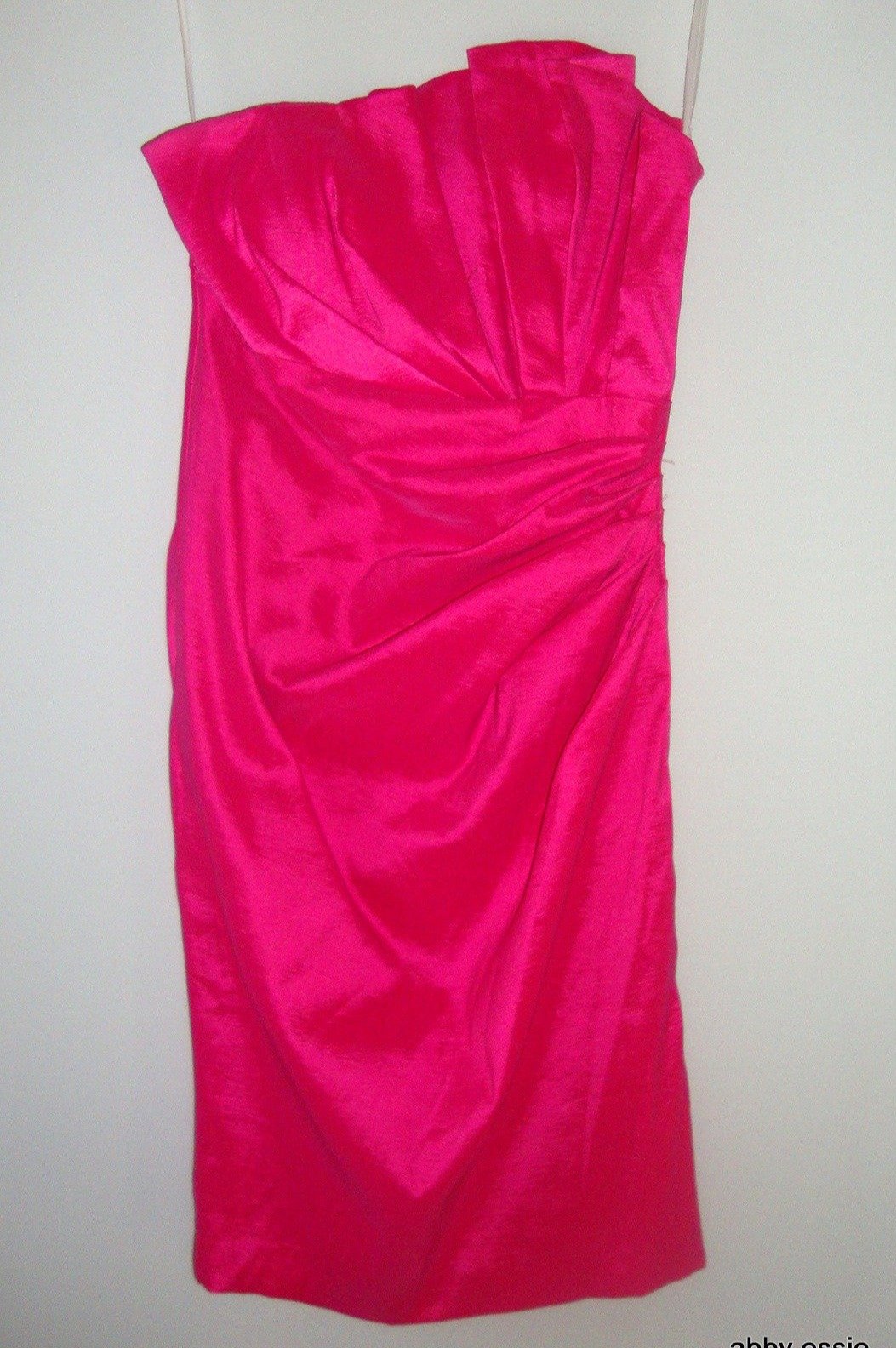 Vintage Fuschia Pink Asymetrical Cocktail Prom Dress Xs