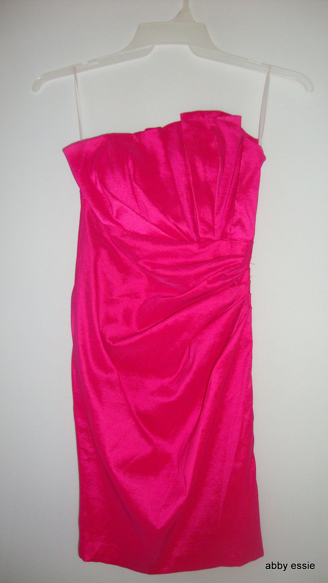 Vintage Fuschia Pink Asymetrical Cocktail Prom Dress Xs Abby Essie