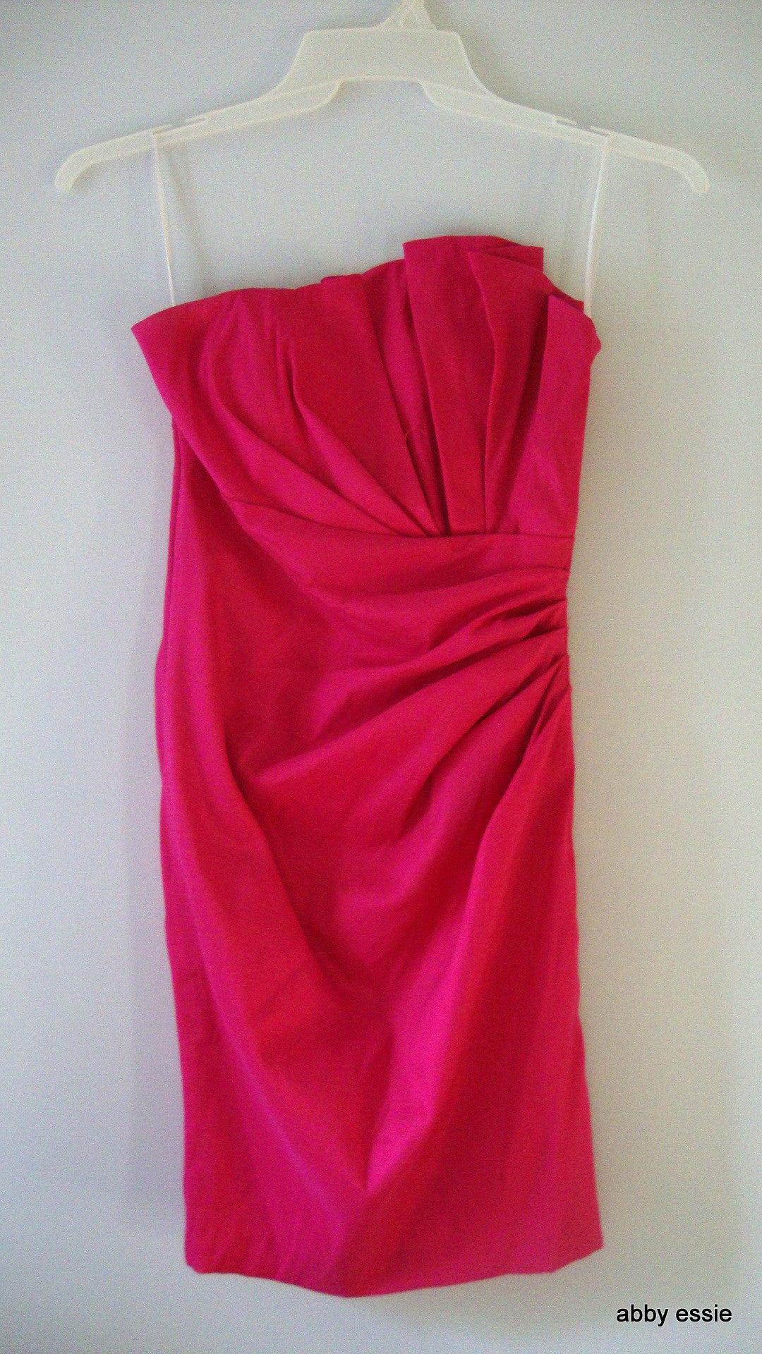 Vintage Fuschia Pink Asymetrical Cocktail Prom Dress Xs Abby Essie