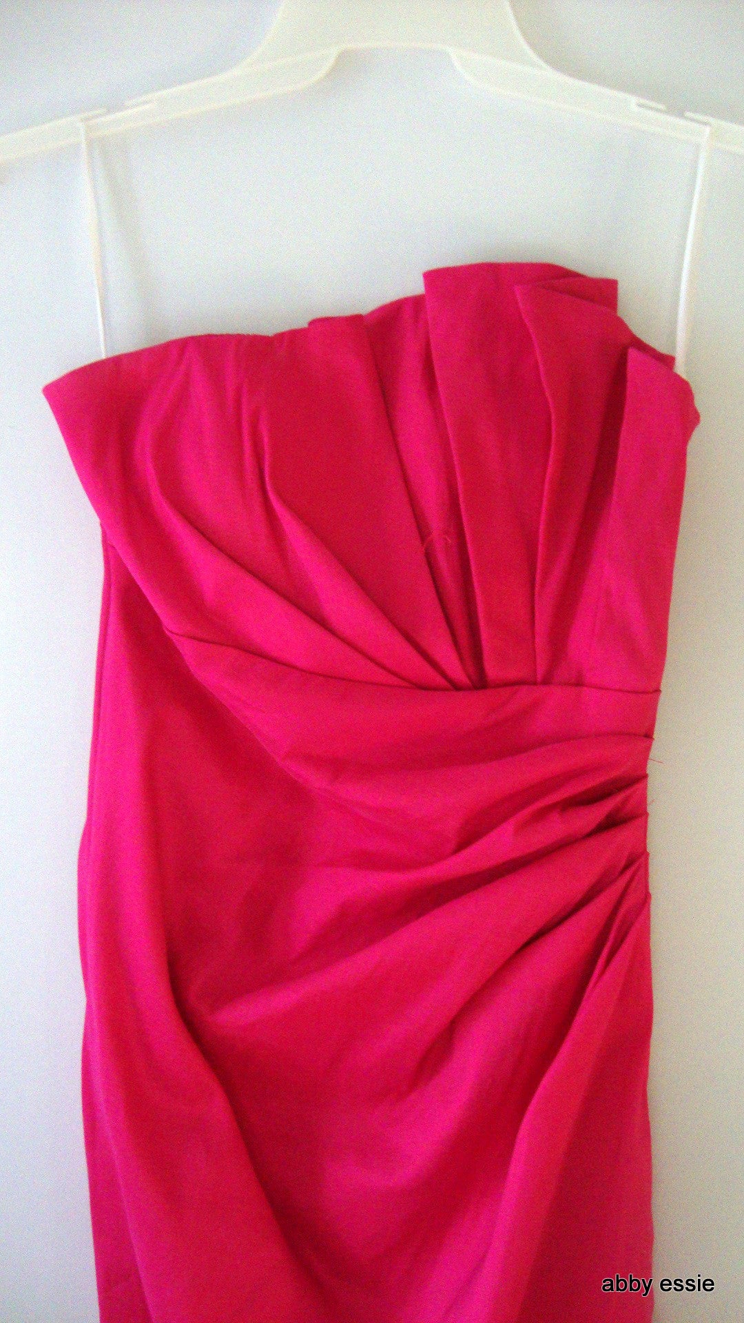 Vintage Fuschia Pink Asymetrical Cocktail Prom Dress Xs Abby Essie