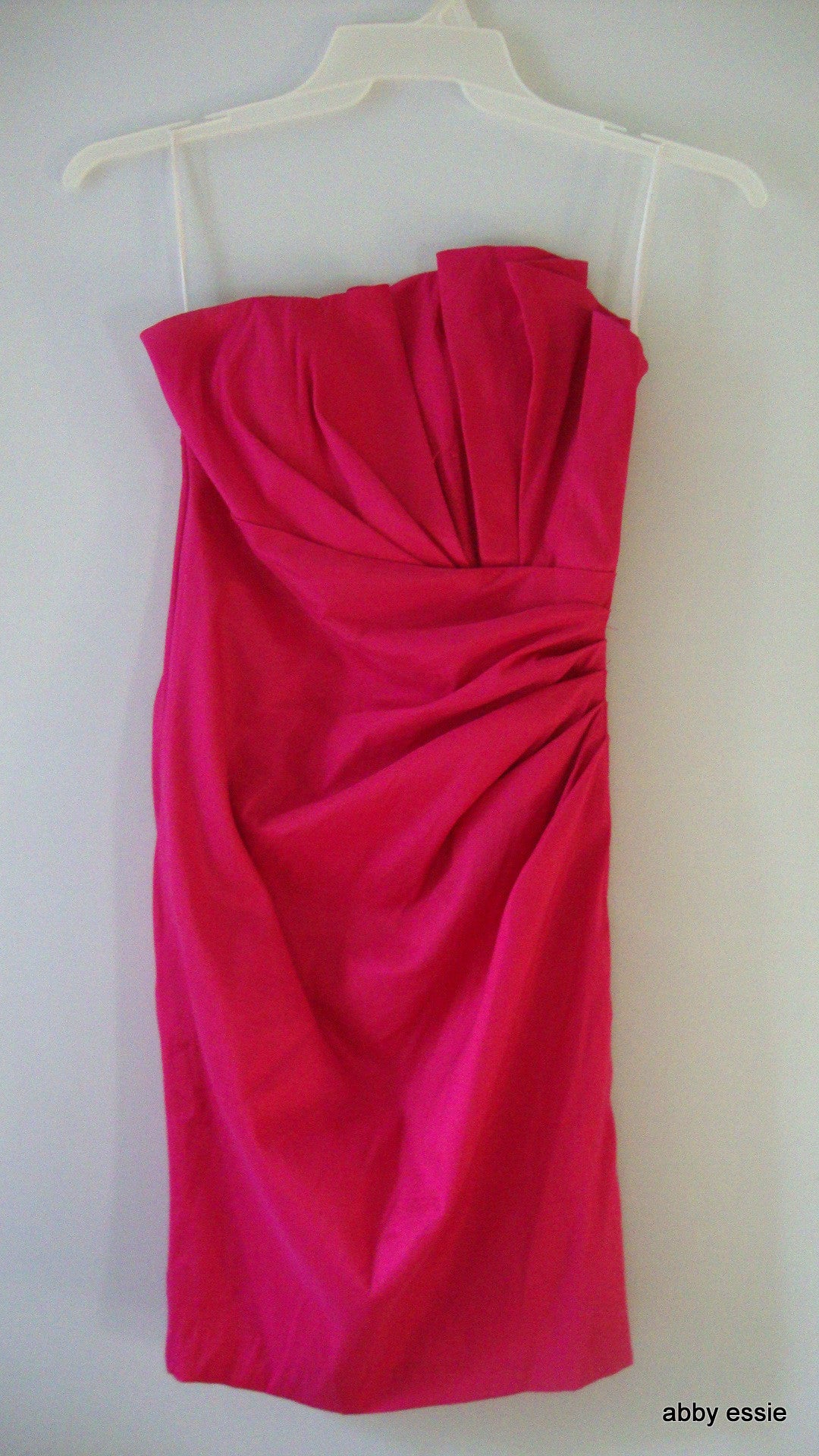 Vintage Fuschia Pink Asymetrical Cocktail Prom Dress Xs Abby Essie