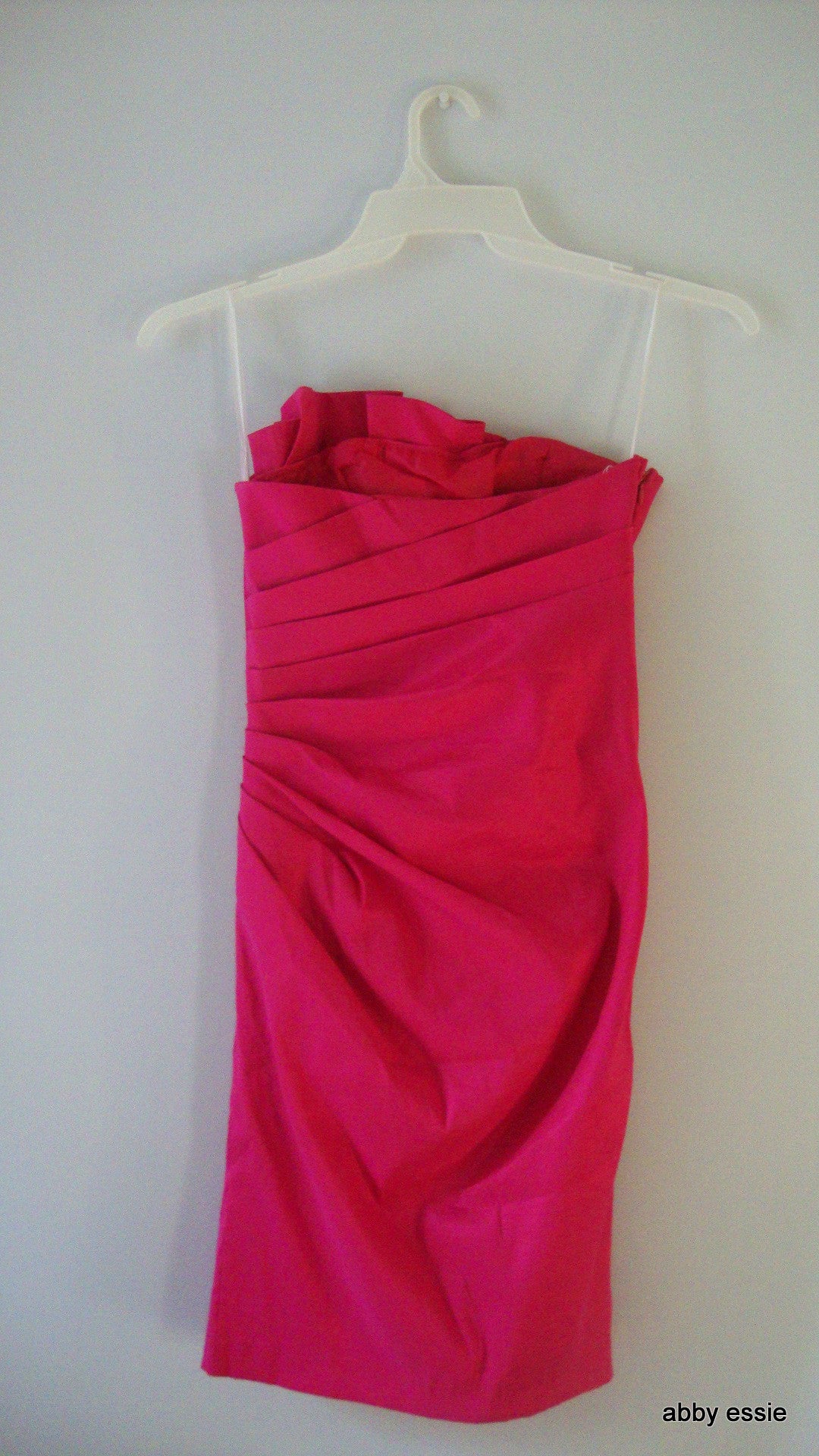 Vintage Fuschia Pink Asymetrical Cocktail Prom Dress Xs Abby Essie