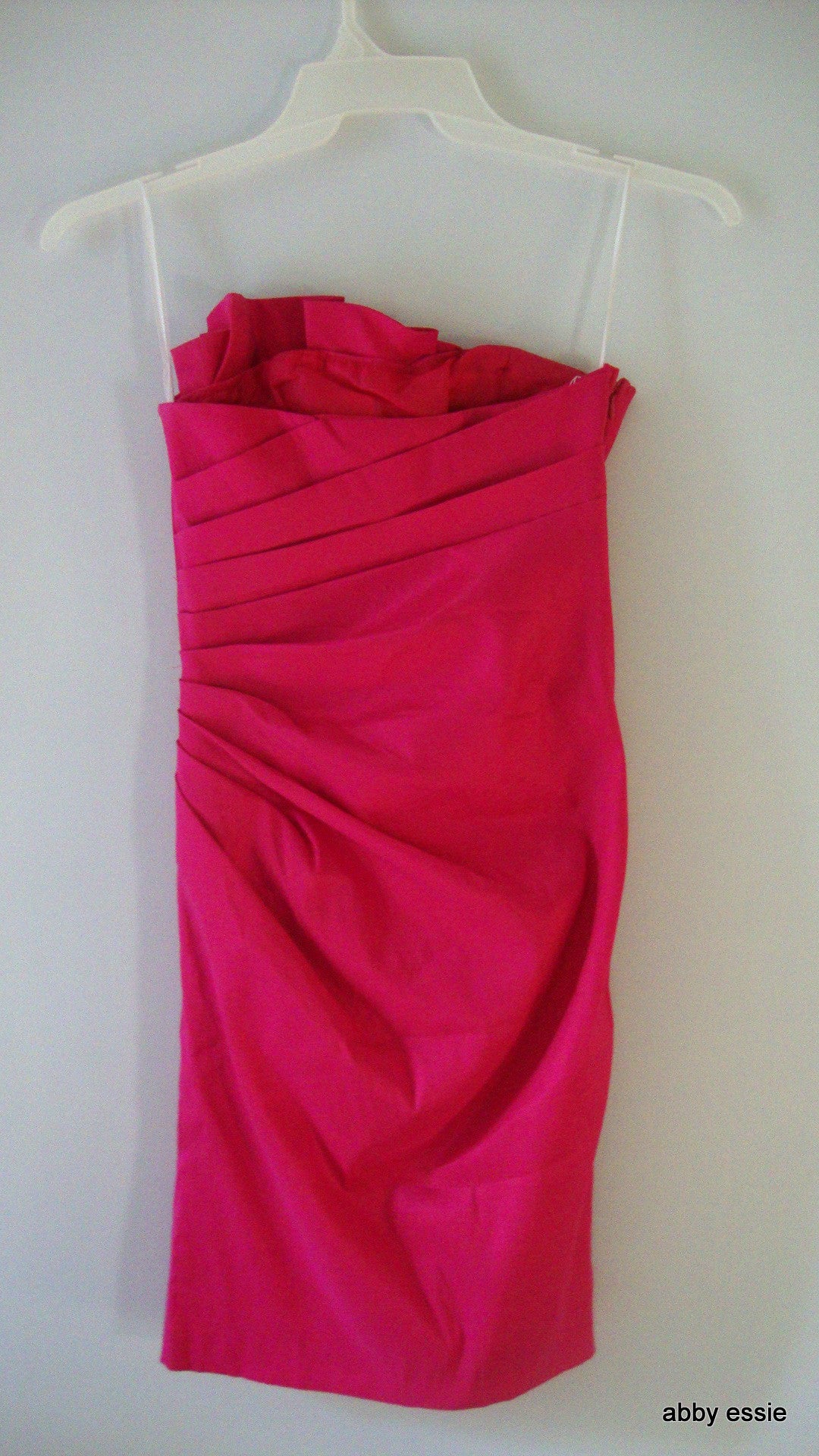 Vintage Fuschia Pink Asymetrical Cocktail Prom Dress Xs Abby Essie