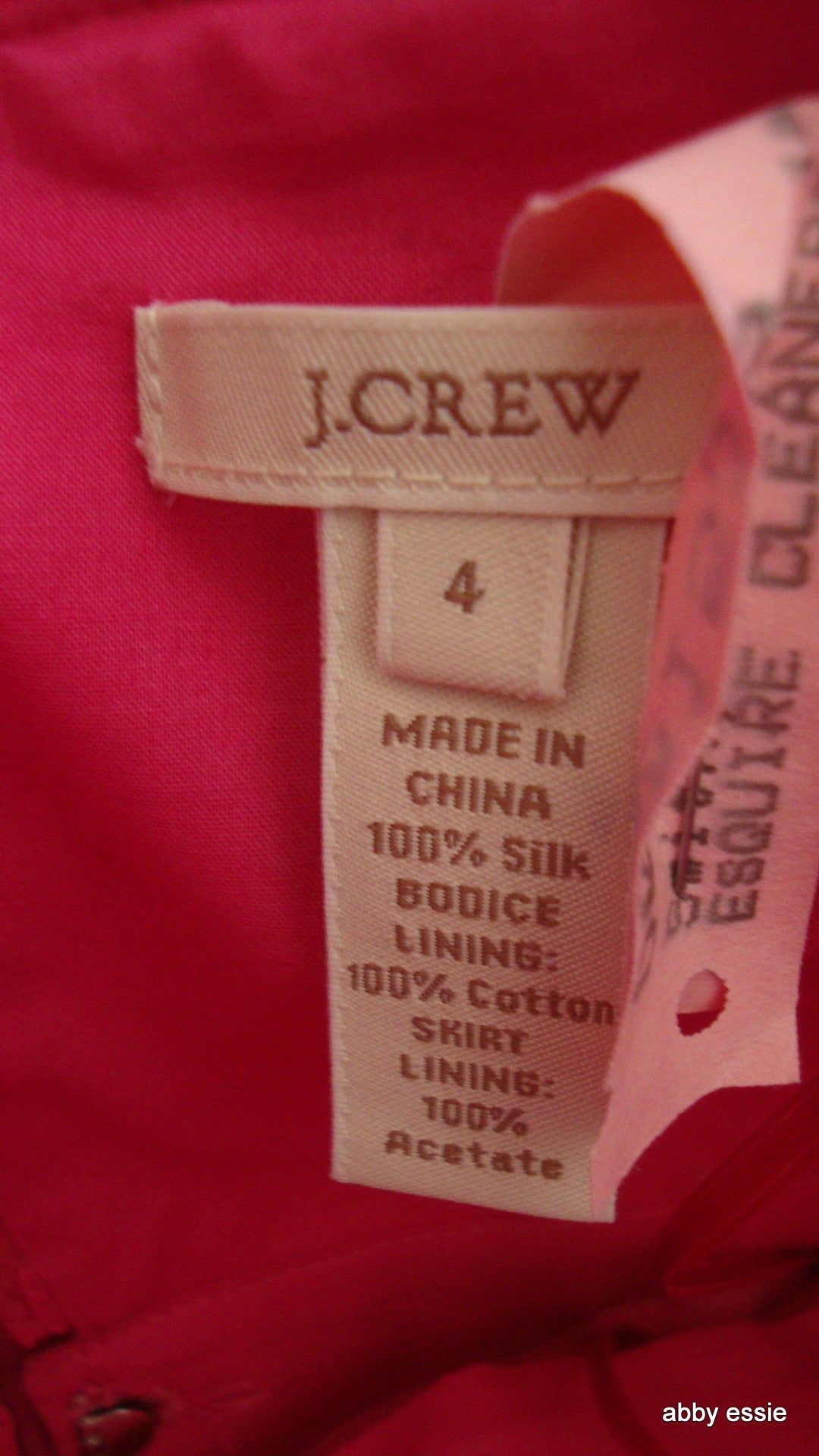 J Crew Hot Pink 100% Silk Pleated Bustier Formal Prom Cocktail Mini Dress 4 Abby Essie