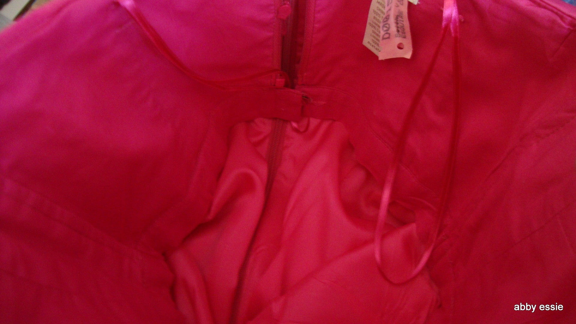 J Crew Hot Pink 100% Silk Pleated Bustier Formal Prom Cocktail Mini Dress 4 Abby Essie