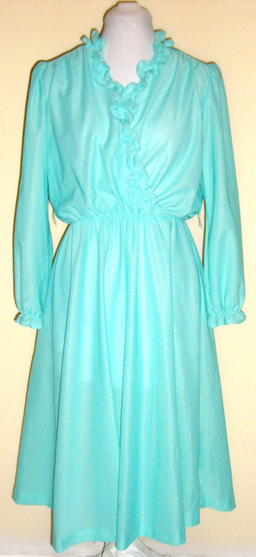 Vintage Anthony Richards  Light Teal Cocktail Brunch Medium 8 10