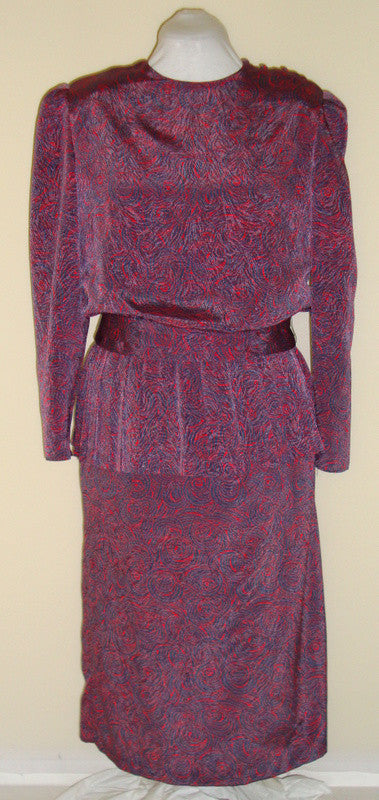 Vintage Mod Geometric Peplum Dress Abby Essie