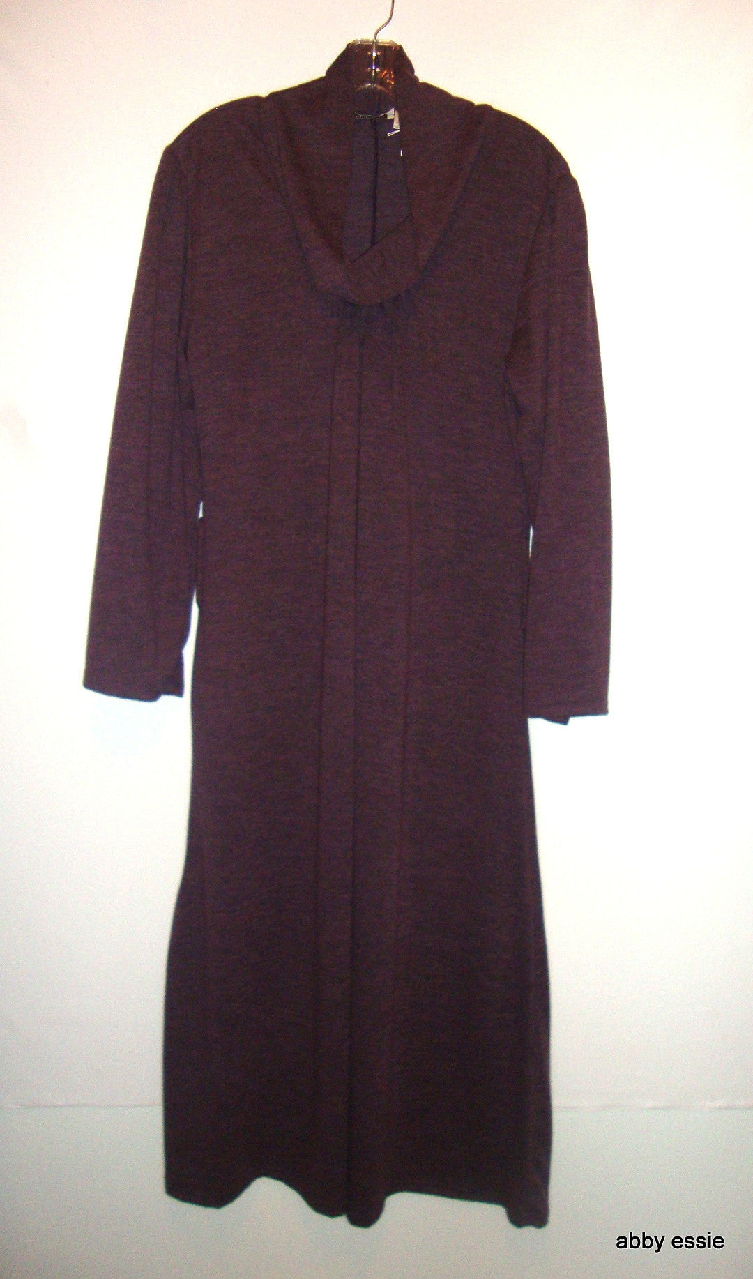 Cozy Purple Eggplant Knit Sweater Long Turtleneck Dress Sz Plus 14 Large