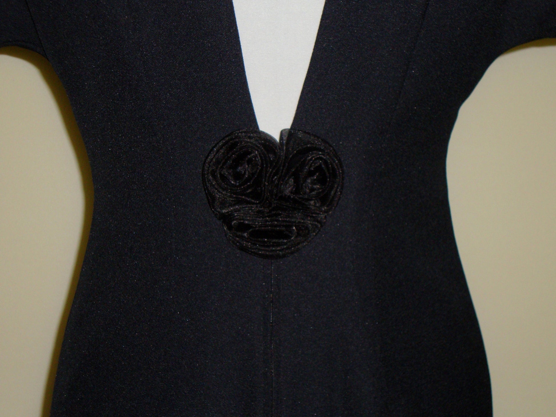 Chadwick's Black Crepe Career Cocktail Dress Abby Essie