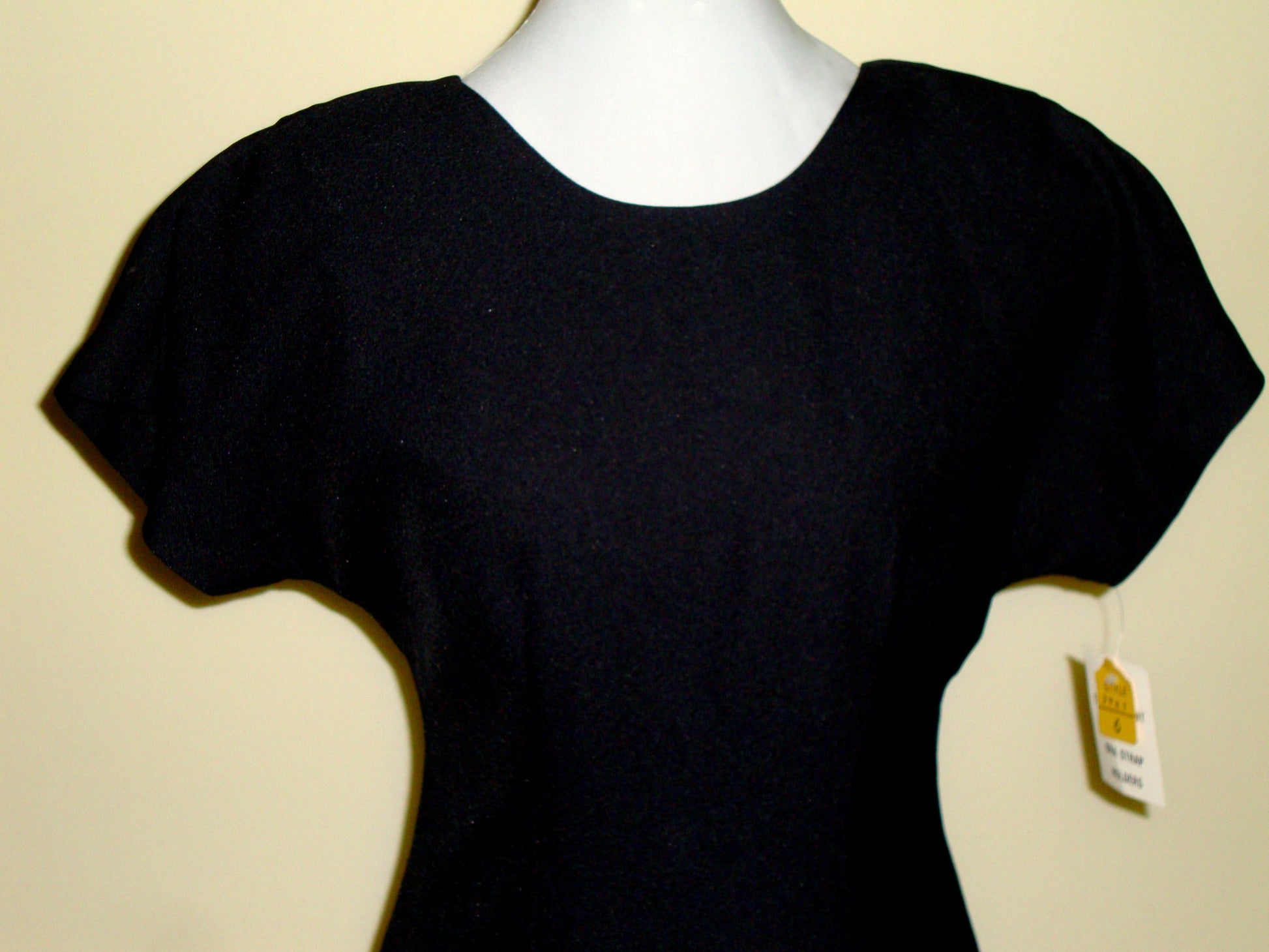 Chadwick's Black Crepe Career Cocktail Dress Abby Essie