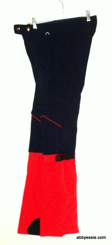 Vintage Subello Navy Blue Red Ski Pants James Bond 70s Swiss Size 28 Small Abby Essie