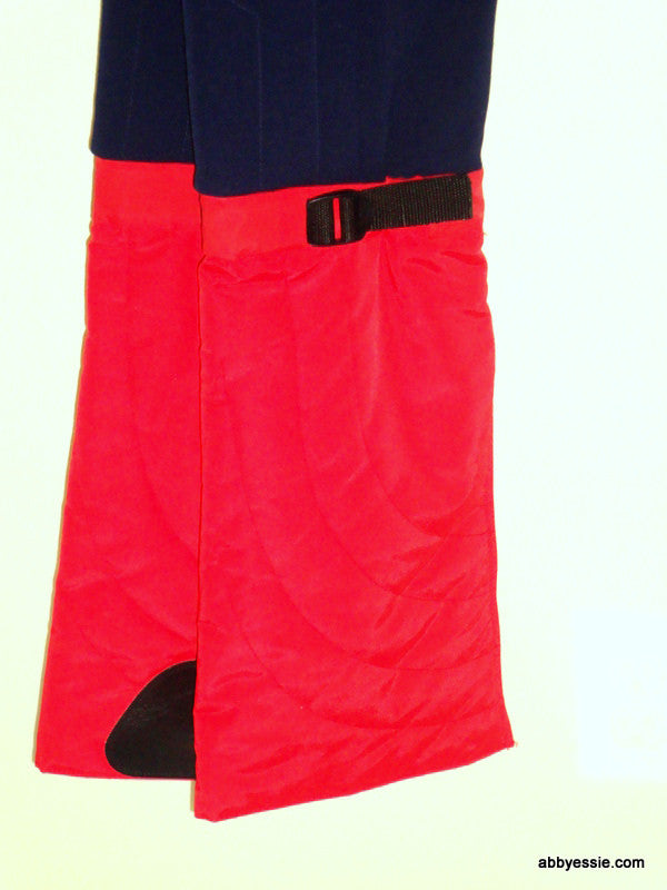 Vintage Subello Navy Blue Red Ski Pants James Bond 70s Swiss Size 28 Small