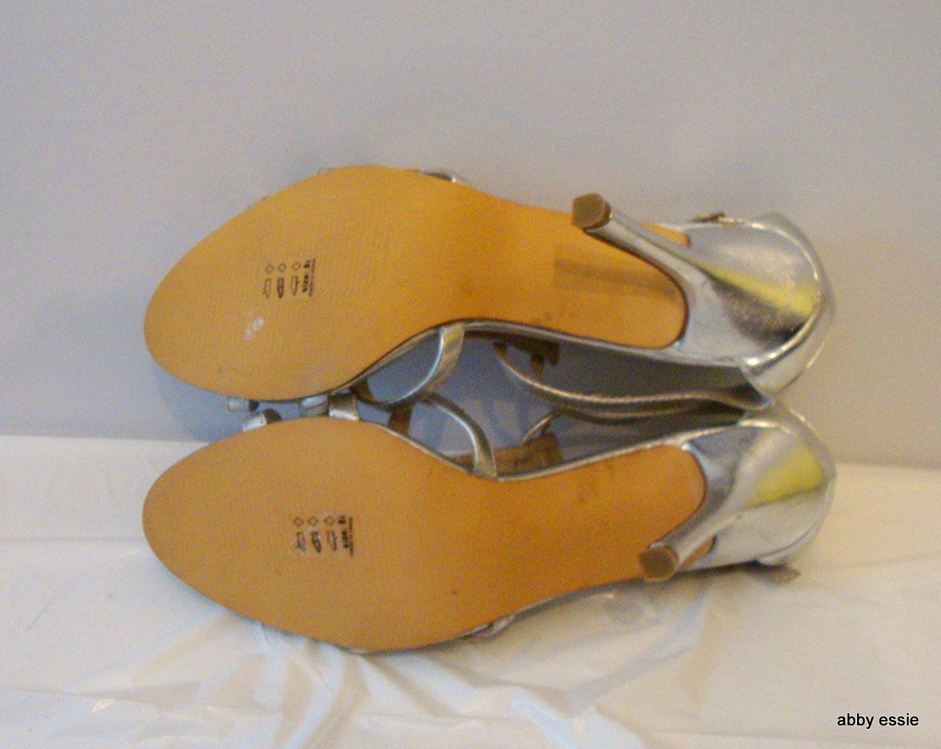 Michael Antonio Silver Stiletto Sandals 8.5m Abby Essie