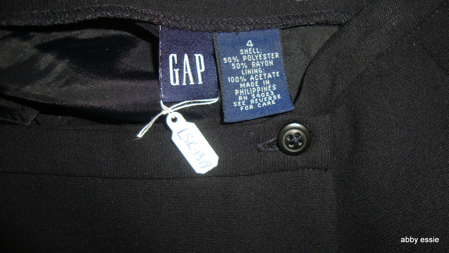 Gap - Long Black Wrap Skirt Sz 4 Small