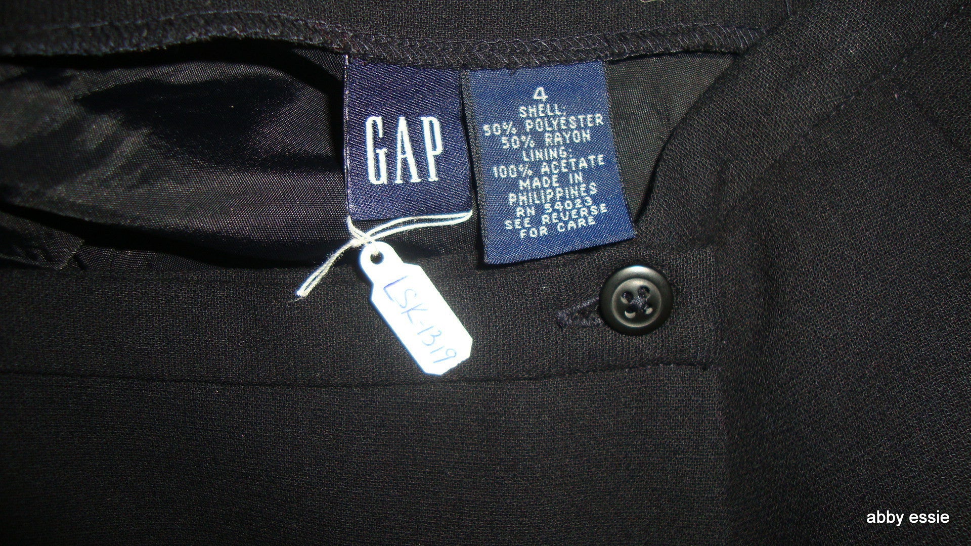 Gap - Long Black Wrap Skirt Sz 4 Small Abby Essie