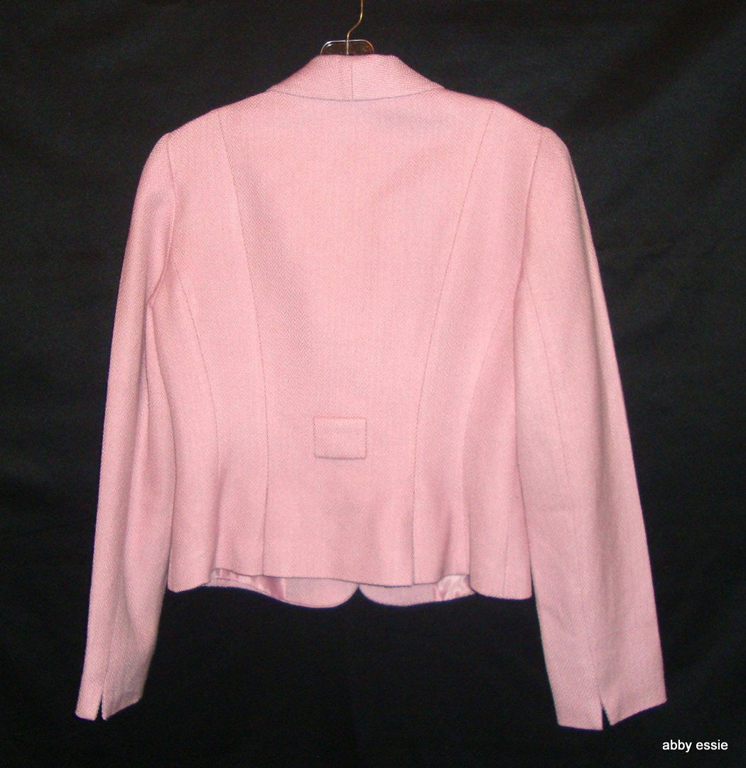 Tahari Arthur Levine Pink Wool 2pc Career 4 Small Abby Essie