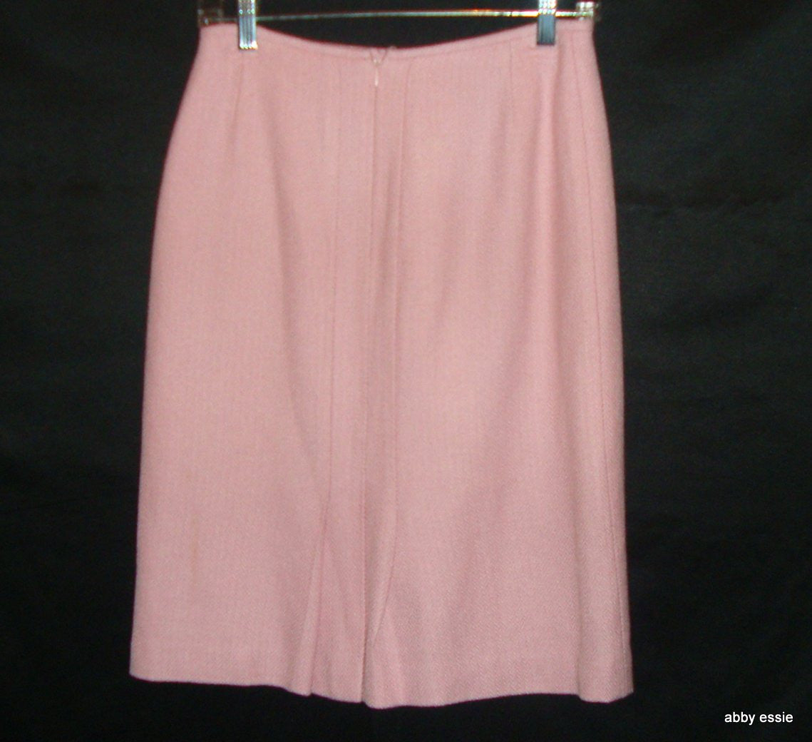 Tahari Arthur Levine Pink Wool 2pc Career 4 Small Abby Essie