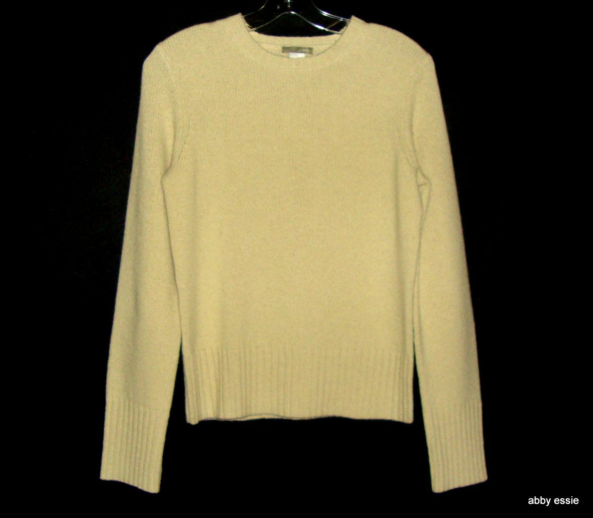 J CREW TAN WOOL CREWNECK vintage style SWEATER SMALL [4 5 6 ] 100% WOOL