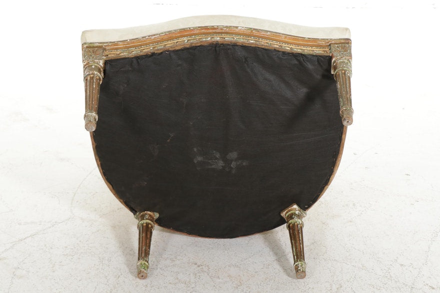 [SOLD] French Louis Antique Gilt Gold Fauteuil Bergere Chair