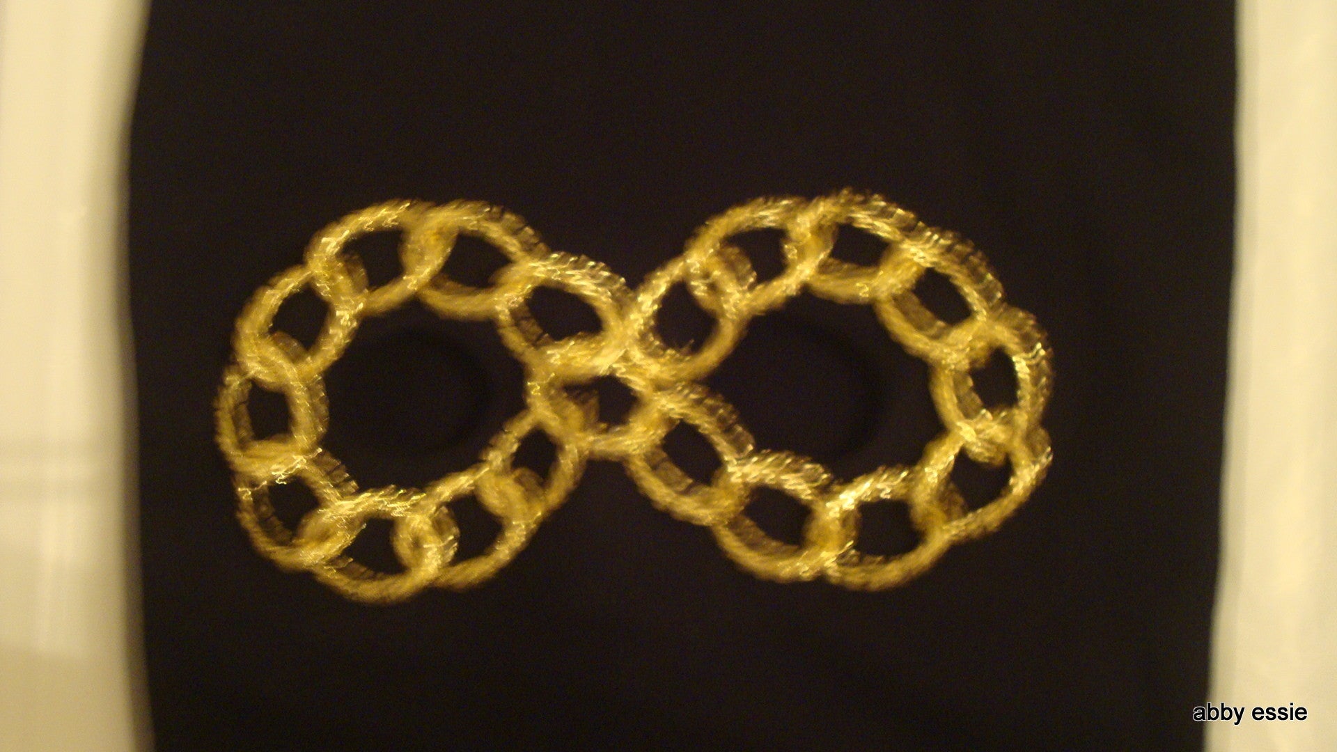 NEW Designer Handmade HIP HOP ROCK STAR METAL BAND BLACK KNIT GOLD CHAIN EYE SKI MASK COSTUME HAND Abby Essie