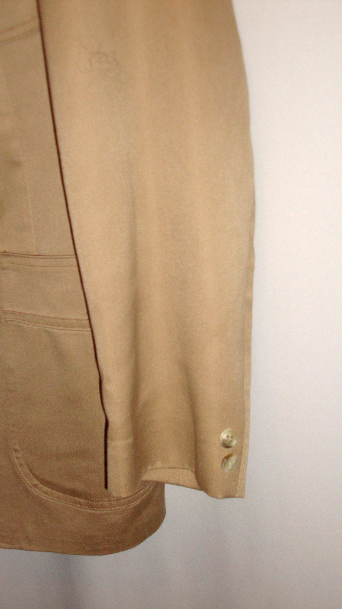 Vintage MacGregor Tan Brown Khaki Sateen Cotton Blazer LARGE