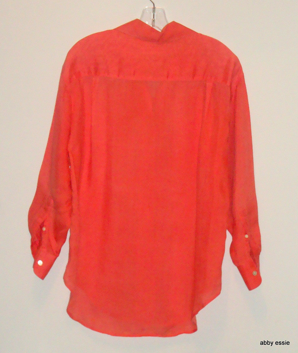Banana Republic Mens Coral Salmon Pink Beach Vacation Small