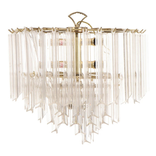 MCM Modern Glam Lucite Tiered Chandelier
