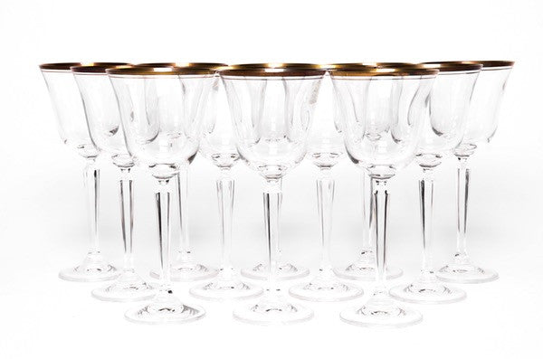 Classic Vintage Crystal Martini Glasses Set of 4 by Mikasa 