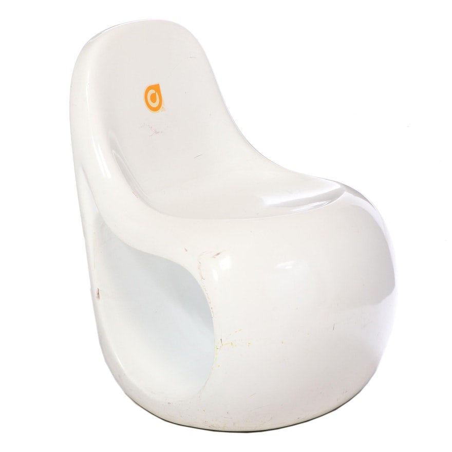 Modern White Futuristic Molded Chair - Pair of 2 ABBY ESSIE STUDIOS