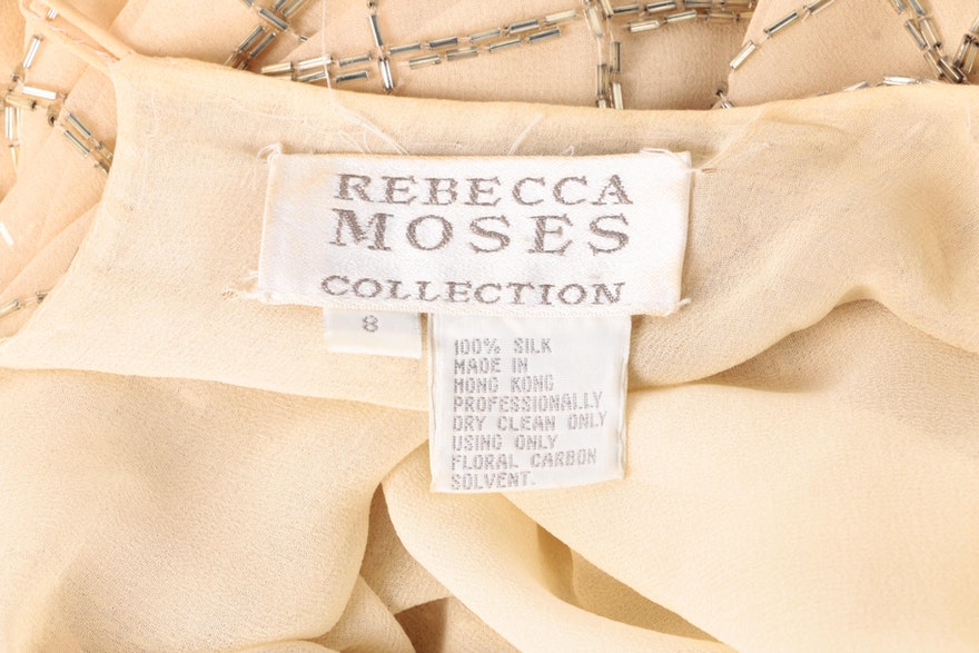 Rebecca Moses Collection Beaded Silk Blouse 8 ABBY ESSIE STUDIOS