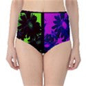 Suga Lane Deviant Floral Green Purple Black High Waist Bikini Brief Swim Bottoms