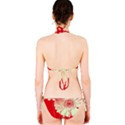 Suga Lane Retro Vtg Floral Red White Bikini Swimsuit