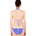 Suga Lane Tropical Isle Blue White Check Stripe Bikini Swimsuit