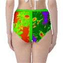 Suga Lane Tropical Floral Lime Orange Purple High Waist Bikini Brief Swim Bottoms ABBY ESSIE