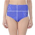 Suga Lane Tropical Isle Blue White High Waist Bikini Brief Swim Bottoms