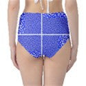 Suga Lane Tropical Isle Blue White High Waist Bikini Brief Swim Bottoms
