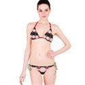 Suga Lane Limited Edition Gothic Wasp Nest Red Gray Striped Bikini Swimsuit ABBY ESSIE