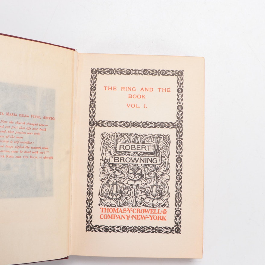 Antique "The Works of Robert Browning" Complete Twelve-Volume Set, 1898