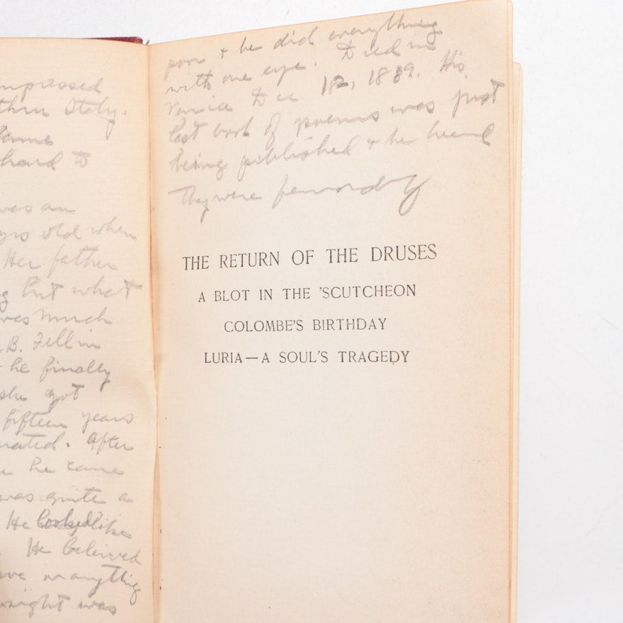 Antique "The Works of Robert Browning" Complete Twelve-Volume Set, 1898 ABBY ESSIE STUDIOS