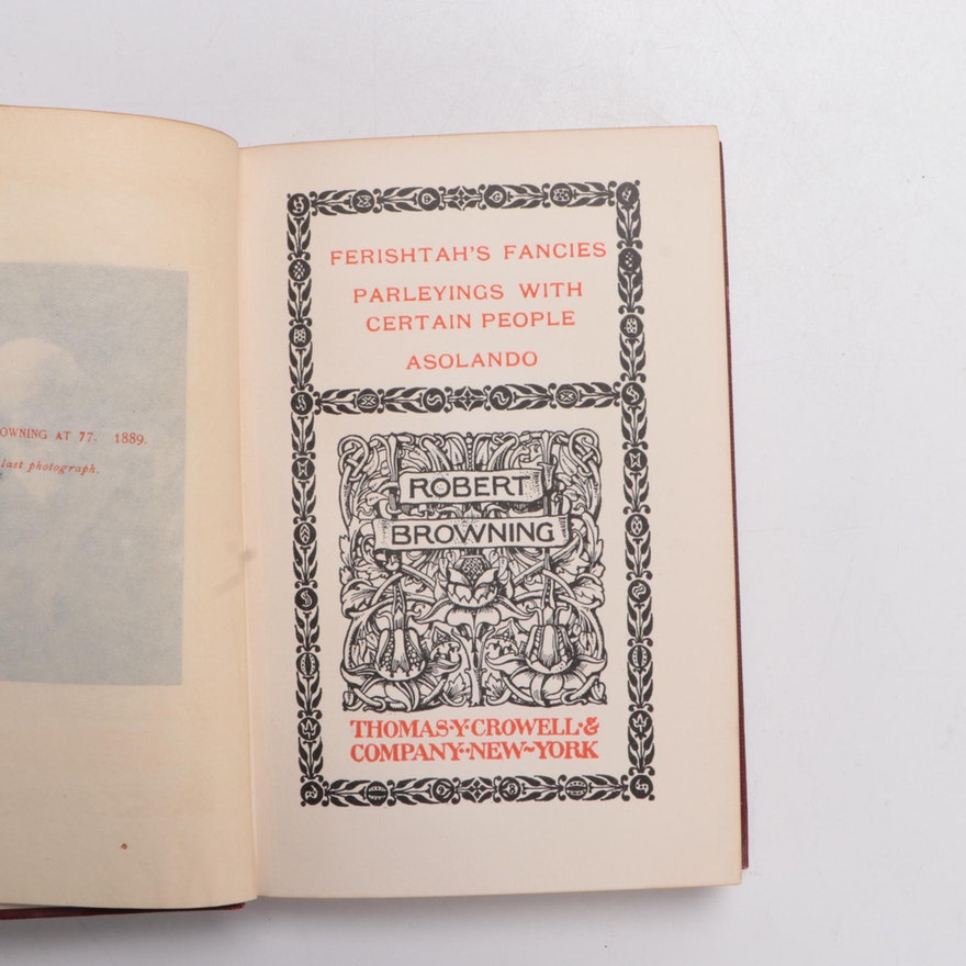 Antique "The Works of Robert Browning" Complete Twelve-Volume Set, 1898 ABBY ESSIE STUDIOS