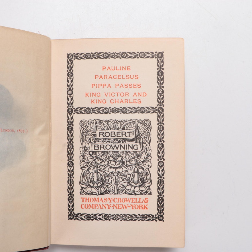 Antique "The Works of Robert Browning" Complete Twelve-Volume Set, 1898