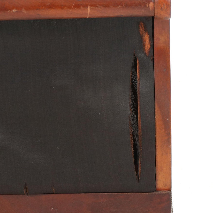 [SOLD] Victorian Mahogany Black Silky Horsehair Sofa 19th Century