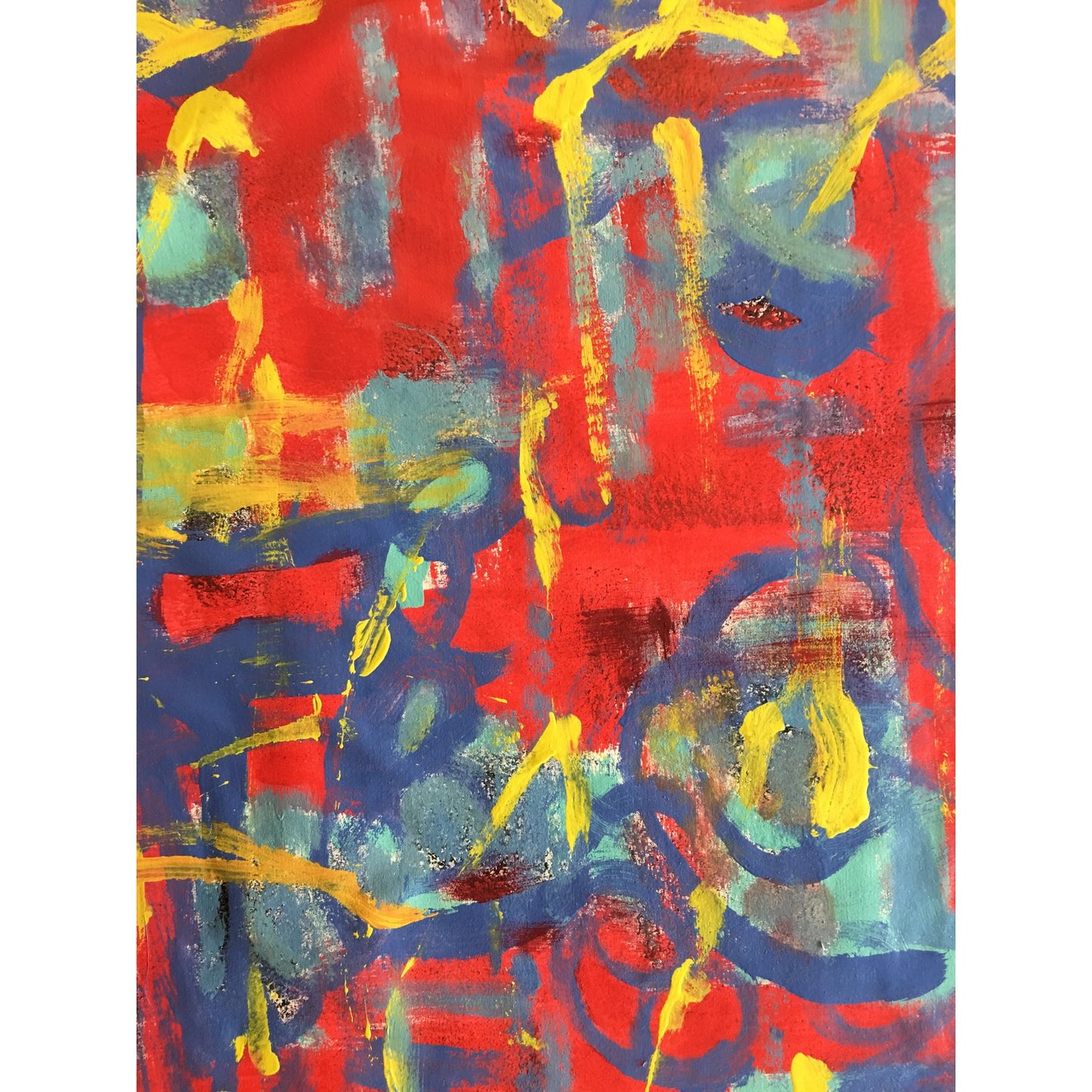 [SOLD] Abstract Acrylic Painting, "What Should I Do?" by Alaina Suga Lane