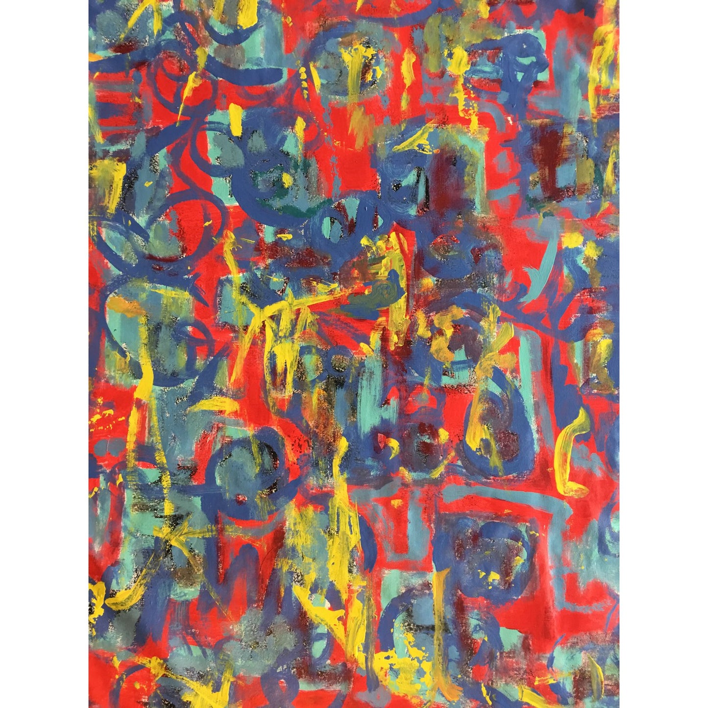 [SOLD] Abstract Acrylic Painting, "What Should I Do?" by Alaina Suga Lane