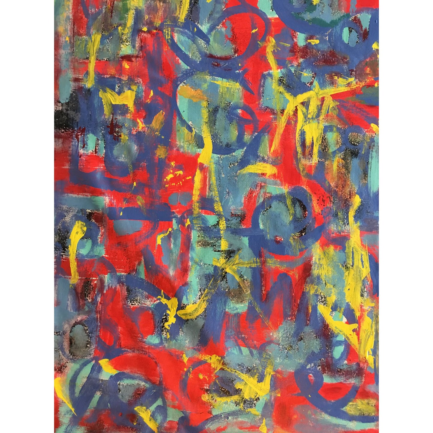 [SOLD] Abstract Acrylic Painting, "What Should I Do?" by Alaina Suga Lane