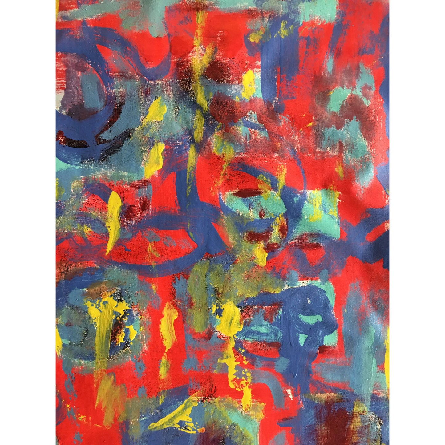 [SOLD] Abstract Acrylic Painting, "What Should I Do?" by Alaina Suga Lane